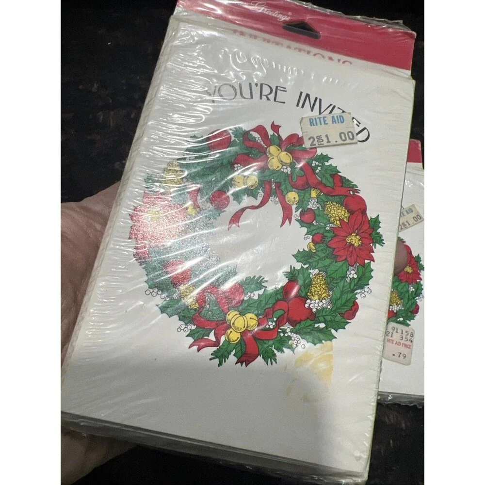 Vintage ︱American Greetings︱Holiday Party Invitations︱Set of 2︱16 Total Cards